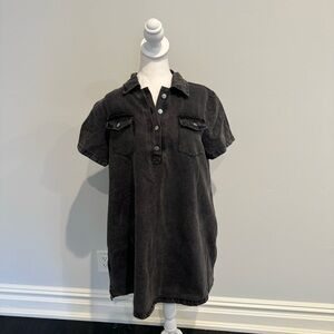 Garage Black Denim Shirt Dress